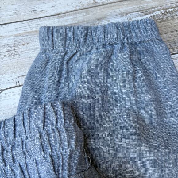 Athlet Cabo Linen Pants Sz 10 Light Blue Chambray Pull On Jogger Lightweight - Picture 5 of 12